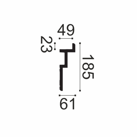 Орак Карниз C396 (185х61х2000мм) (8) Steps  . Полиуретан