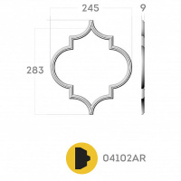 Родекор Накладка 01108AR (283х245х9мм)