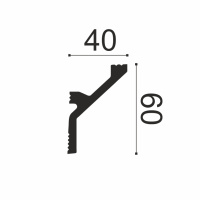 Белло Деко Карниз К12 60/40 (60х40х2000мм) (20). Полимер, композит