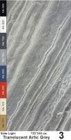 Slate Light Каменный шпон Translucent Artic Grey (Артик Грей) 1220х2440мм Мрамор