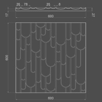Артполе 3Д панель REVERY 600х600мм. 0,36м2. Гипс