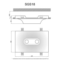 Артполе Светильник гипсовый SGS18 (440х280х105мм) 