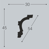Белло Деко Карниз К8 45/30 (45х30х2000мм) (20). Полимер, композит