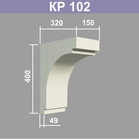 КР102 кронштейн (320х400х150мм). Армированный полистирол