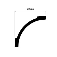 Хайвуд Карниз A97 (70х70х2000мм) (18). Полимер, композит