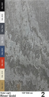 Slate Light Каменный шпон River Gold (Ривер Голд) 1220х2440мм Сланец