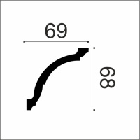 Европласт Карниз 6.50.101 (68х69х2000мм). Полимер, композит