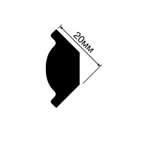 Хайвуд Карниз CI20V2 (20х20х2000мм) (55). Полимер, композит
