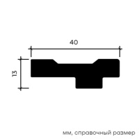 Европласт Карниз 1.50.298F (13х40х2000мм) ГИБКИЙ. Полиуретан